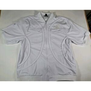 le jean de marithe francois girbaud White Full Zip Short Sleeve Jacket XXL